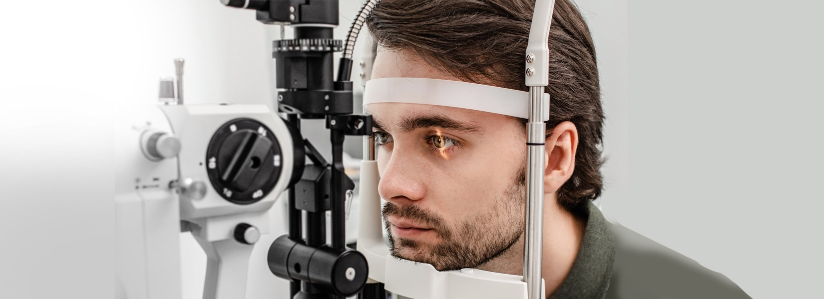 young man during eye exam in Hermitage